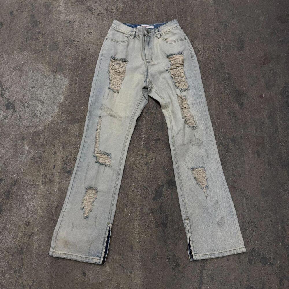 1Jinn Studio Distressed Flare Jeans